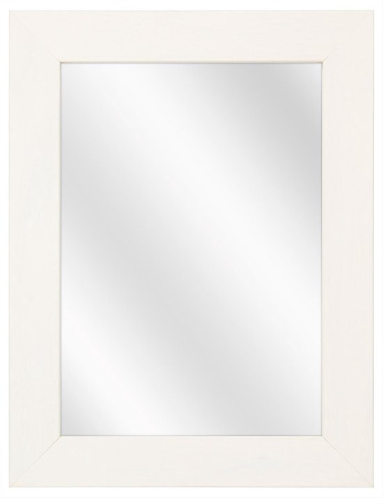 Miroir avec cadre en bois large - Wit - 40 x 50 cm | bol.