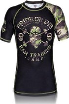 PoD Rashguard S / S PRiDEorDiE RAW TRAINING CAMP Kies uw maat: L