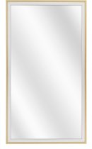 Spiegel met Tweekleurige Houten Lijst - Wit / Blank - 40 x 120 cm