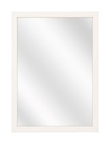 Spiegel met Vlakke Houten Lijst - Wit - 50 x 60 cm