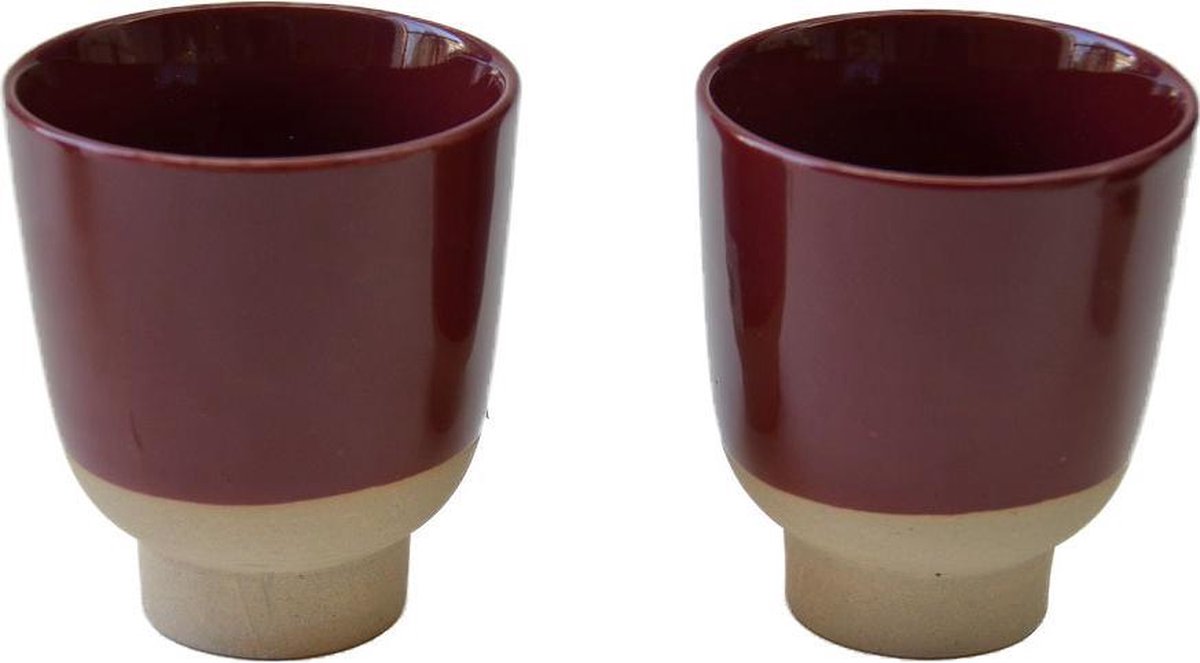 Kinta koffiekop berry - set van 2 - 260 ml - fairtrade