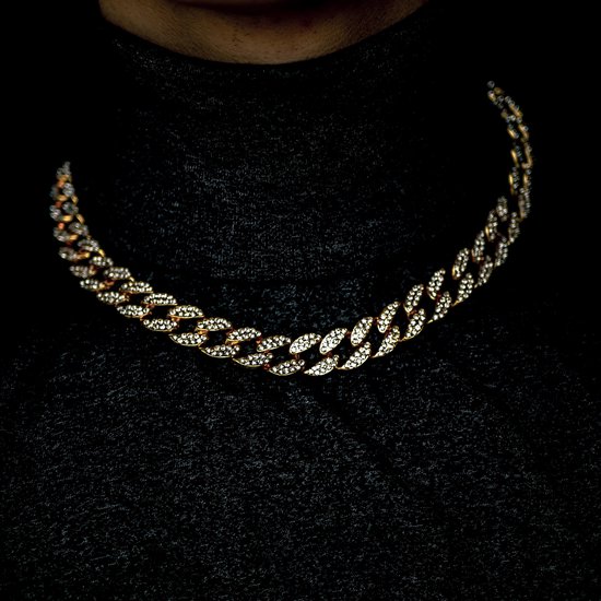 ICED OUT Goude Cuban Chain - Cuban Ketting - 15mm - 20 inch / 50 cm