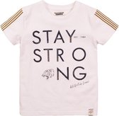 DJ Dutchjeans T-Shirt wit Stay Strong maat 140