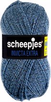 AANBIEDING: SCHEEPJES INVICTA EXTR 1334 BLAUW,  PAK MET 10 BOLLEN a 50 GRAM. INCL. Gratis Digitale vinger haak en brei toerenteller