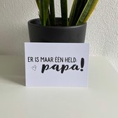 Vaderdag kaart papa held - Zwart Wit - bijStip