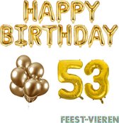 53 jaar Verjaardag Versiering Ballon Pakket Goud