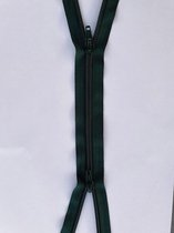 YKK Rits, Dubbel Deelbaar, Donker Groen, Spiraaltand 6mm, Lengte 70 cm, per stuk.
