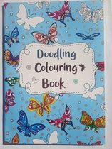 Doodling colouring Book - kleurboek Vlinders en Bloemen