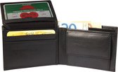 Luxe mannen/vrouwen portemonnee - creditcard houder - pasjes houder - anti skim/RFID - Echt leer - volledig leer - Zwart