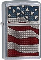 Zippo USA Flag Stars and Stripes / Amerikaanse Vlag 3D Embleem Benzine Aansteker