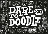 Dare to Doodle XXL Boek + 1 Doodle Oefenblok A5 Staand Formaat, Wire-O gebonden + 1 Doodle Stencil + 1 Flex Liniaal 15cm