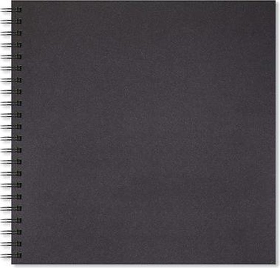 Artgecko Shady Spiraal Schetsboek 30x30 cm 200gr 40 vel Zwart | bol.com