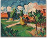 Handgeschilderd schilderij Olieverf op Canvas - Max Pechstein - Evening Clouds