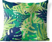 Buitenkussens - Tuin - Patroon van tropische bladeren - 45x45 cm