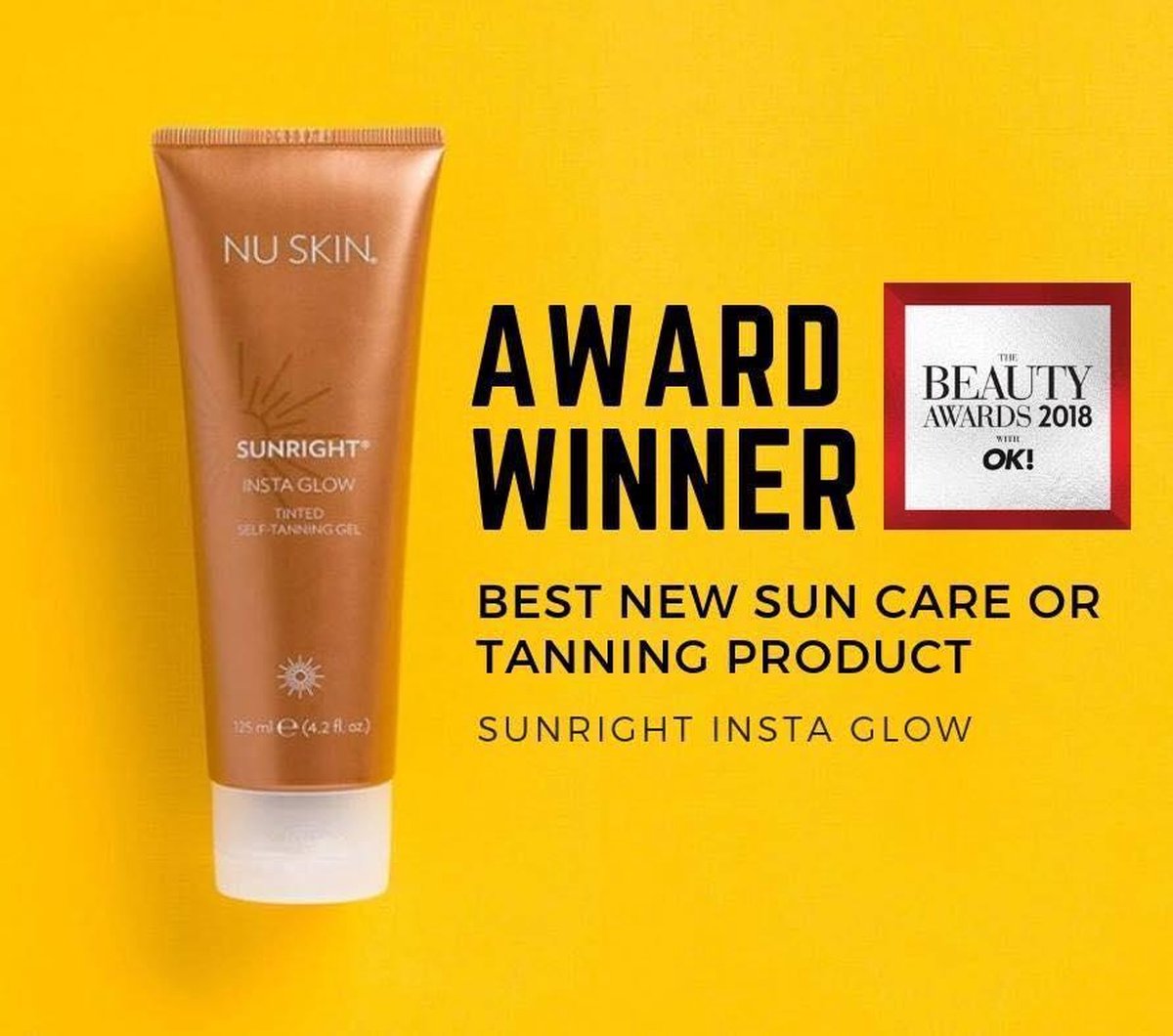 Gel Autobronzant Teinté NuSkin Sunright Insta Glow - Bronzage Instantané Naturel - Produit Neuf