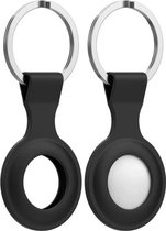 BK Products Siliconen sleutelhanger voor Apple AirTag Zwart - Apple AirTag houder - Apple AirTag sleutelhanger - 1 Stuk