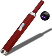 DutchOne Plasma aansteker - Elektrische aansteker - Keuken aansteker elektrisch - USB oplaadbaar - Red Wood