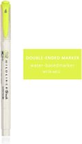 Zebra Mildliner Brush Pen – Mild Citrus Green Set van 2 verpakt  in een Etui