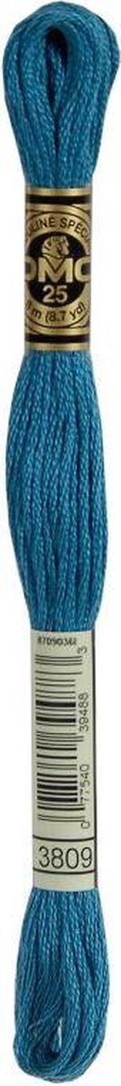 6 stuks DMC Borduurgaren-3809 Aqua Groen