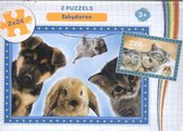 Puzzels 2x24 3+  -   Babydieren - puzzel 2 x 24 stukjes