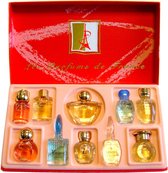 Cadeau tip,  Franse Parfum miniaturen Geschenkset 10 miniaturen origineel uit Grasse