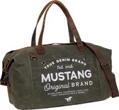 Mustang® Genua -  Sporttas - Weekendtas -  Heavy waxed canvas - Army Green