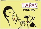 Cadeautip! - placemat Spaanse Tapas illustratie - 6 originele placemats -  voor de kookfan vermout - tinto - sangria - patatas bravas - gazpacho