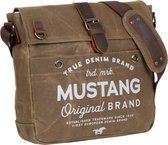 Mustang ® Genua - Shoulderbag  - Crossbodybag - canvas - Waterafstotend - Zand