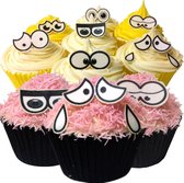 CDA Products - Edible Wafer Paper Cartoon Eyes - Eetbare ouwel taart decoratie - Stripfiguren Ogen pk/36