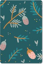 Muismat - Mousepad - Patronen - Groen - Aardbei - 18x27 cm - Muismatten