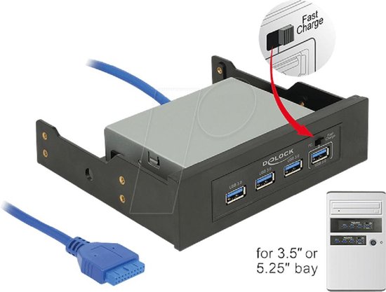 Akasa USB 3.0 5-Port Hub Front Panel