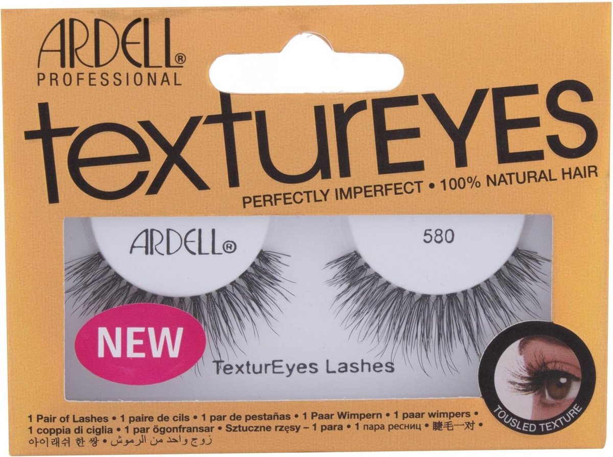 Ardell TexturEyes Lash 580 Nepwimpers - Gemiddeld volume, lange lengte - Invisiband voor een naadloze look en comfortabel dragen - 100% natuurlijk haar