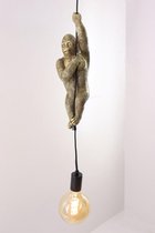 Light & Living Monkey -  hanglamp Gorilla Aap Monkey - Goud Zwart -  40cm