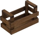 Fruitkrat - Fruitkist - Houten Krat - Opbergkist - Bruin - 12x6x7cm - Berk Multiplex - XS