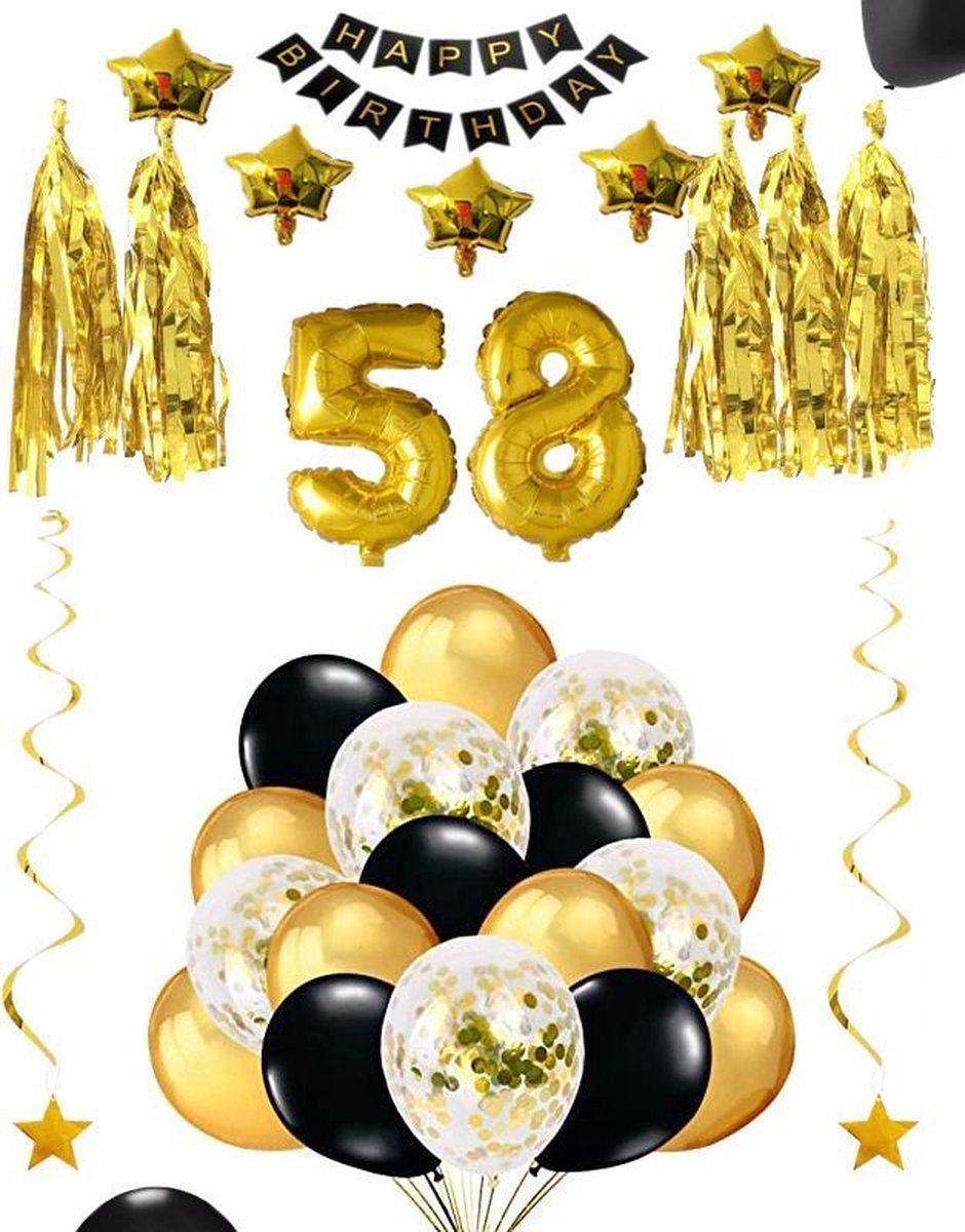 Guirlande ballons aluminium Happy Birthday multicolore 41 cm