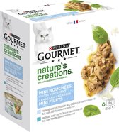 Bol.com Gourmet Nature's Creations - Kattenvoer Natvoer - Zeevis - 48 x 85 g aanbieding