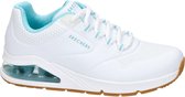 Skechers Uno 2 2Nd Dames Sneaker - Wit Blauw - Maat 38