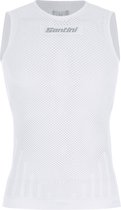 Santini Ondershirt mouwloos Wit Heren - Rete Ergo-Fit Seamlees Base Layer Singlet White - XL/XXL