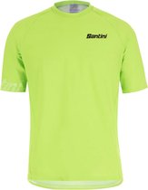 Santini Fietsshirt korte mouwen Heren Groen - Sasso S/S Jersey - M