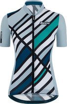 Santini Fietsshirt Korte mouwen Blauw Dames - Eco Sleek Raggi S/S Jersey For Women Silver Bullet - S