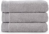 Bamatex Home Textiles - Collection Emotion - Serviette - 50 * 100 cm - GRIS CLAIR - lot de 3 - Coton peigné Egée - 540 g / m2