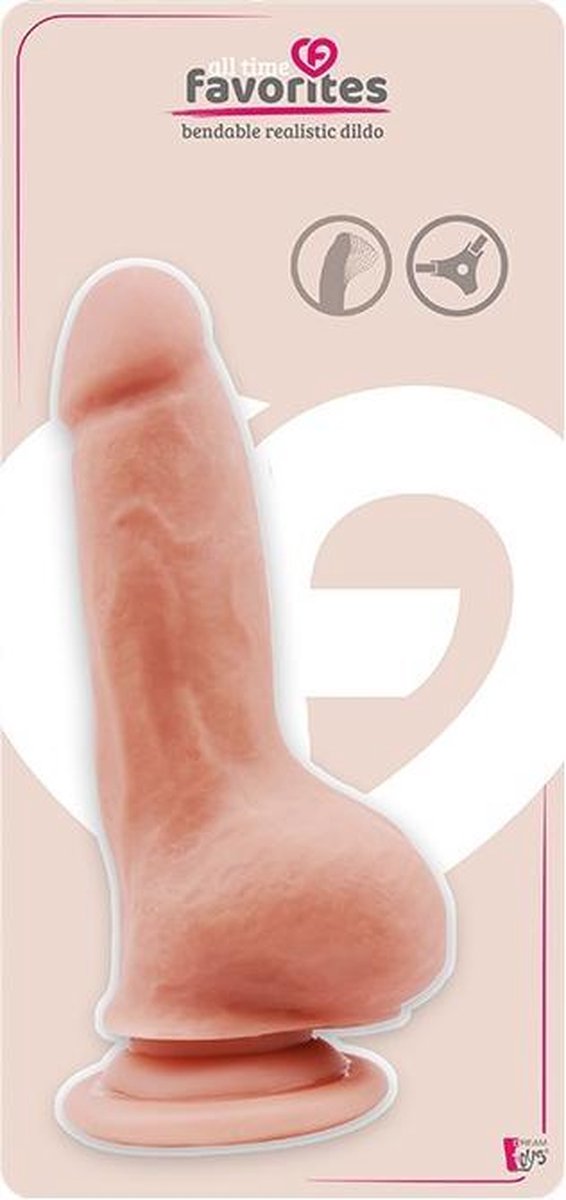 Goedkoopste Dream Toys - All Time Favorites buigbare dildo 18 cm - Huidroze