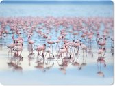 Muismat - Mousepad - Groep flamingo's op het Nakurumeer in Kenia - 40x30 cm