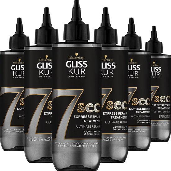 Gliss - Ultimate Repair - 7 sec Express Repair Treatment - Haarmasker - Haarverzorging - Voordeelverpakking - 6 x 200 ml