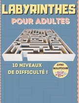 Labyrinthes pour Adultes 10 Niveaux de difficulte avec Solutions