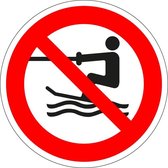 Geen voortgetrokken wateractiviteiten bord - kunststof - P058 100 mm