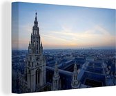 Rathaus Vienne toile 30x20 cm - petit - impression photo sur toile peinture Décoration murale salon / chambre à coucher) / Villes Peintures Toile