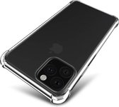Anti shock stoot rubber siliconen - Geschikt voor iPhone 11 Pro Max - Extra sterke hoeken back cover - Transparant