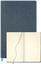 Castelli Milano- A5 - flexibel notitieboek Harris- blauw - inhoud met lijnen - 130x210 mm - Made in Italy