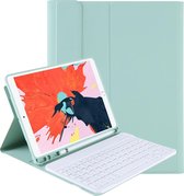 Mobigear - Tablethoes geschikt voor Apple iPad Air 4 (2020) Hoes | Mobigear Keys QWERTY Bluetooth Toetsenbord Bookcase + Stylus Houder - Mint | Groen